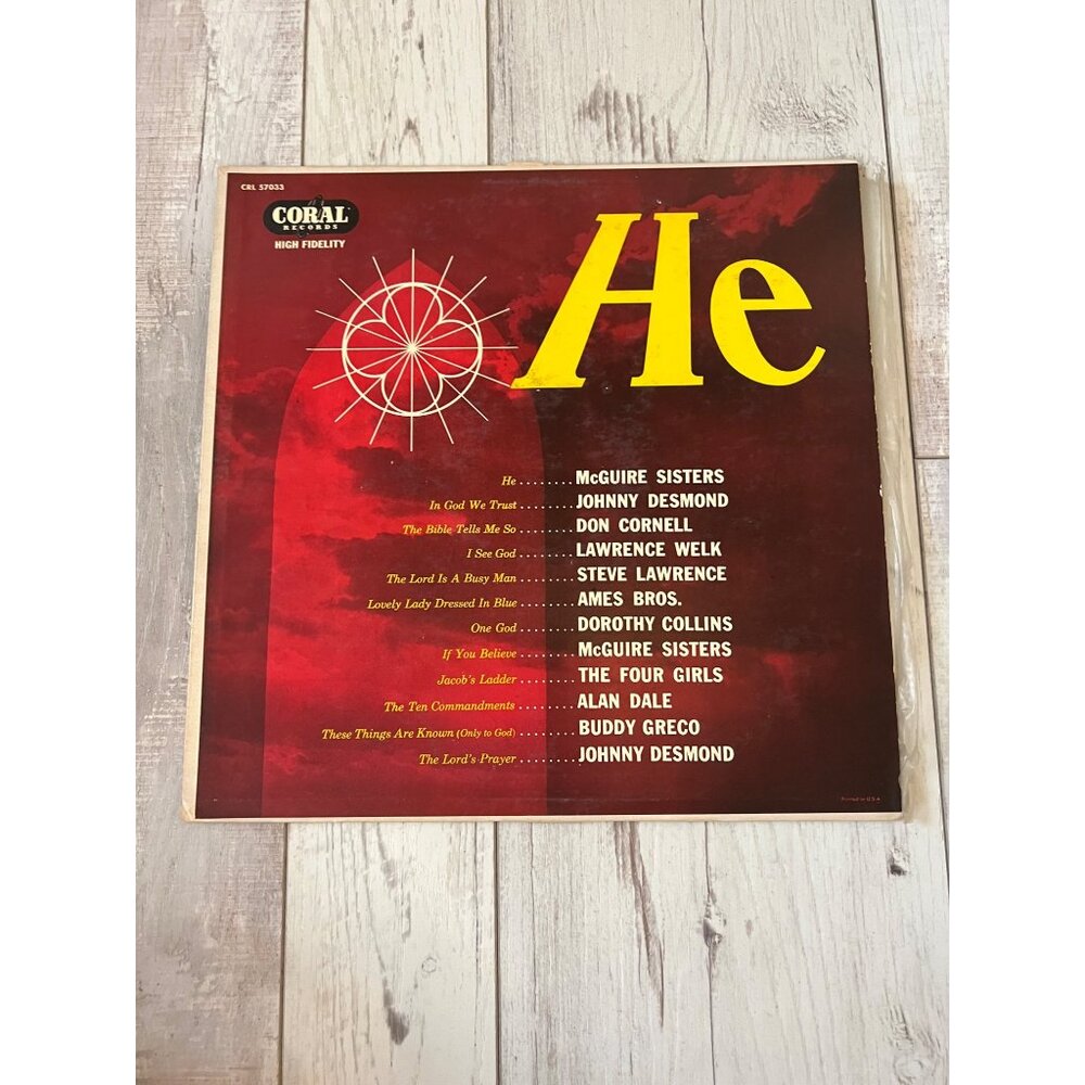 Coral Records "He" By Dorothy Collins & The Four Girls Vinyl CRL 57033 Album
